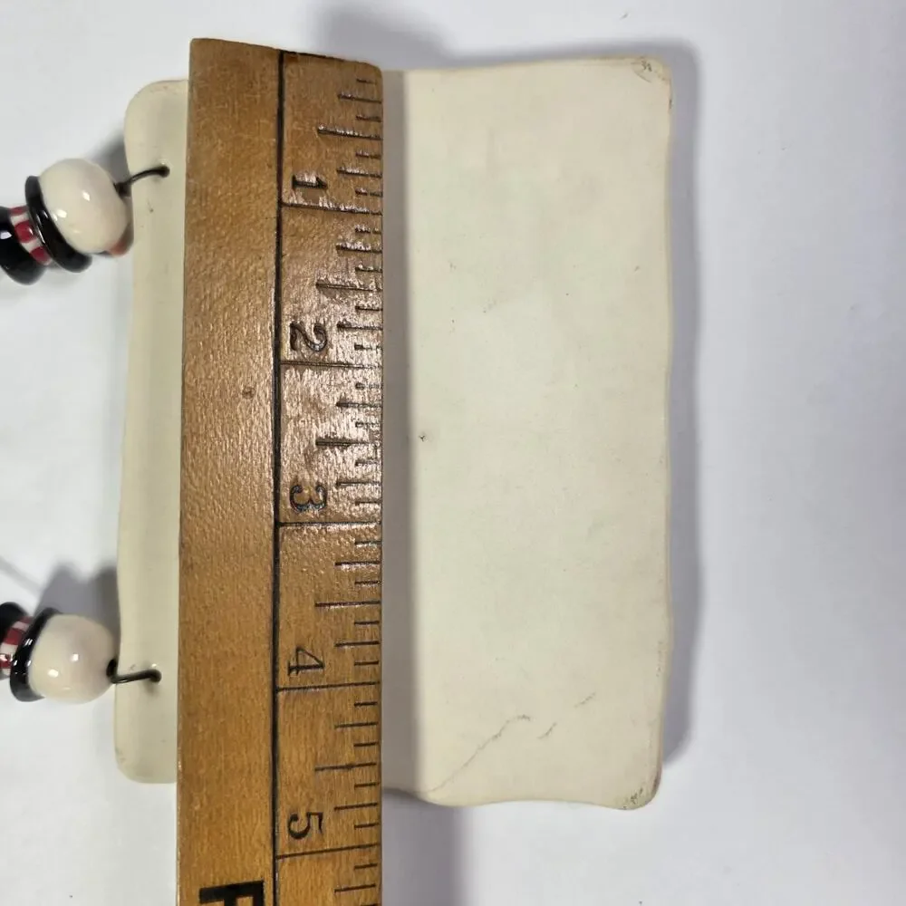 Grasslands Road Ceramic Christmas Hanging Signs Snowman Holiday Plaques Lot 2